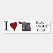 Black Angus Beef - Ik hou van hartontwerp Bumpersticker (Voorkant)