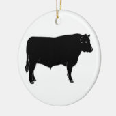Black Angus Bull Keramisch Ornament (Links)