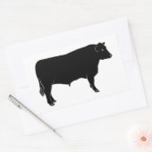 Black Angus Bull Rechthoekige Sticker (Envelop)