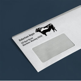 Black Angus Bull Rubberstempel