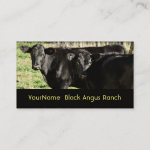 Black Angus Cattle Ranch Visitekaartje