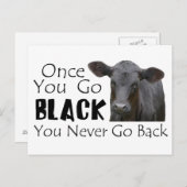 Black Angus Funny Cow Foto Briefkaart (Voorkant / Achterkant)