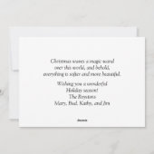 Black Angus Holly Merry Cowmas Greeting Feestdagenkaart (Achterkant)