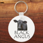 Black Angus Koe Sleutelhanger (Voorkant)
