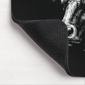 Black Angus Rancher Christmas Cow Santa Hat Farmer Muismat (Hoek)