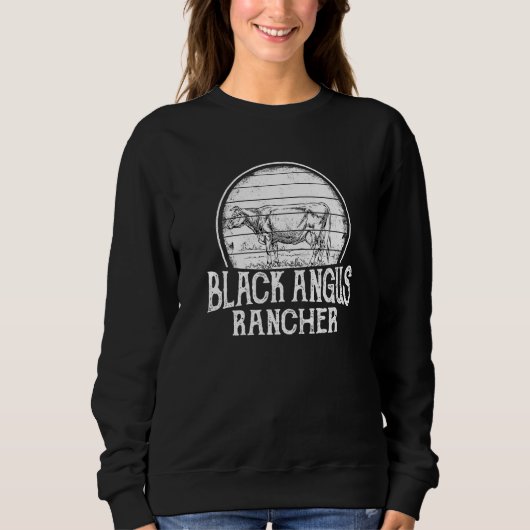 Black Angus Rancher Rundvee Rundveehouderij Trui (Voorkant)