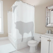 Black Angus Shadow Silhouette Shadow Buddies Douchegordijn (In situ)