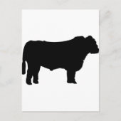 Black Angus Silhouette Briefkaart (Voorkant)