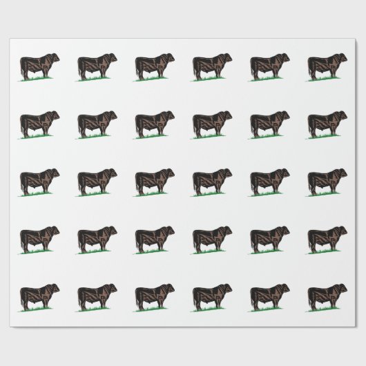 Black Angus Steer Cadeaupapier (Vlak)