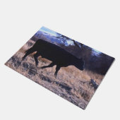 Black Angus Steer Deurmat (Schuin)