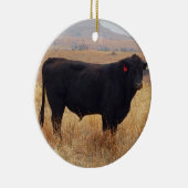 Black Angus Steer Grazing met zijn herd Keramisch Ornament (Rechts)