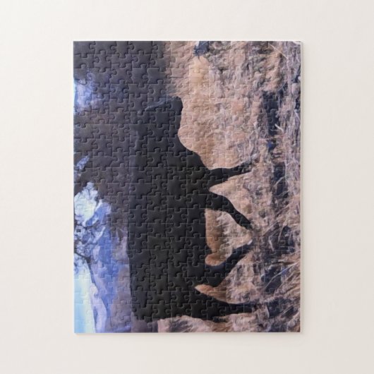 Black Angus Steer Legpuzzel (Verticaal)