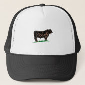 Black Angus Steer Trucker Pet (Voorkant)