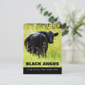 Black Angus Steer - Voeg uw naam van de Rangschaal Briefkaart (Staand voorkant)