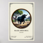 Black Angus Stier Zoölogische Serie Poster (Voorkant)