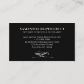 Black Animal Wild Natuur Zee Vist walvis Visitekaartje (Achterkant)