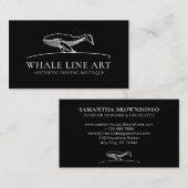 Black Animal Wild Natuur Zee Vist walvis Visitekaartje (Voorkant / Achterkant)