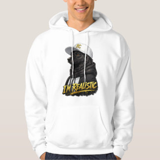 Black Anime Dog Streetwear Art | I'm Realistic Hoodie