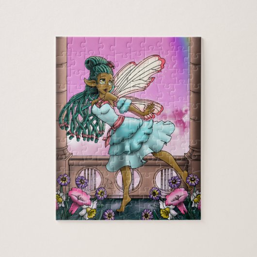 Black Anime Fairy Legpuzzel (Verticaal)