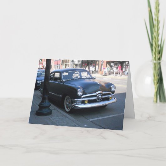 "Black Antiek Stillwater Car" Get Well Card Kaart (Voorkant)
