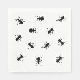 Black Ants Backyard Cookout BBQ Funny Picnic Servet