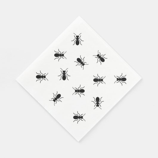 Black Ants Backyard Cookout BBQ Funny Picnic Servet (Hoek)