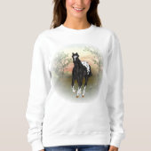 Black Appaloosa Horse Trui (Voorkant)
