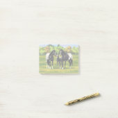 Black Appaloosa Horses In Summer Pasture Post-it® Notes (Op bureau)