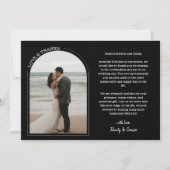 Black Arch Bruiloft Foto Liefde & Bedankt (Voorkant)