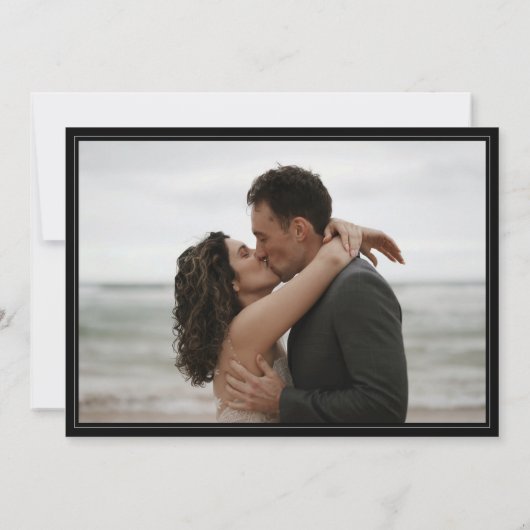 Black Arch Bruiloft Foto Liefde & Bedankt (Achterkant)