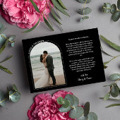 Black Arch Bruiloft Foto Liefde & Bedankt