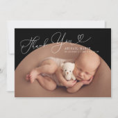 Black Arch Lijst Thank You Geboorteaankondiging Aankondiging (Voorkant)