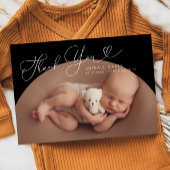 Black Arch Lijst Thank You Geboorteaankondiging Aankondiging