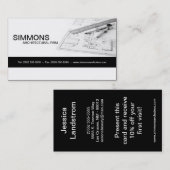Black Architecture Blue Print Visitekaartje (Voorkant / Achterkant)