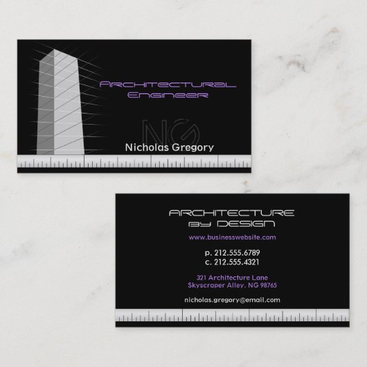 Black Architecture Engineering-Visitekaartjes Visitekaartje (Voorkant / Achterkant)