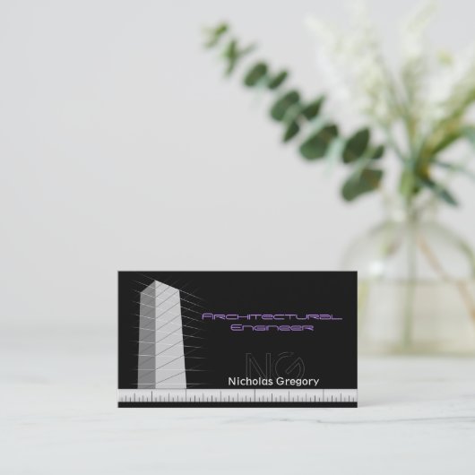 Black Architecture Engineering-Visitekaartjes Visitekaartje (Staand voorkant)