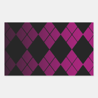 Black Argyle Rechthoekige Sticker