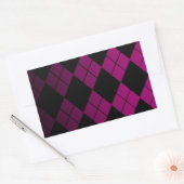 Black Argyle Rechthoekige Sticker (Envelop)
