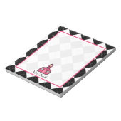 Black Argyle Teacher Notitieblok (Linkerzijde)