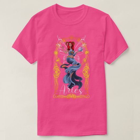 Black Aries Fairy T-shirt (Design voorkant)