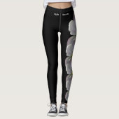 Black Arkansas State Flower Apple Blossom Leggings (Voorkant)