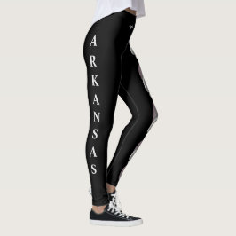 Black Arkansas State Flower Apple Blossom Leggings