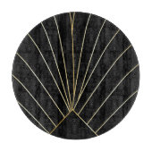 Black Art Deco Design Snijplank (Voorkant)