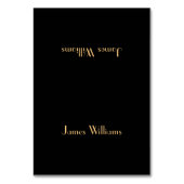 Black Art Deco Great Gatsby Place Kaarten (Voorkant)