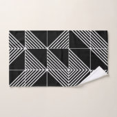 Black Art Deco Lines Bad Handdoek (Handdoek)