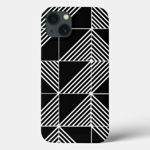 Black Art Deco Lines Case-Mate iPhone Case