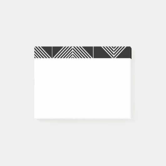 Black Art Deco Lines Post-it® Notes (Voorkant)