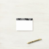 Black Art Deco Lines Post-it® Notes (Op bureau)