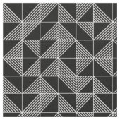 Black Art Deco Lines Stof (Close Up)