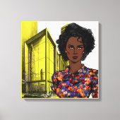 Black Art Wall Art Canvas Afdruk (Voorkant)